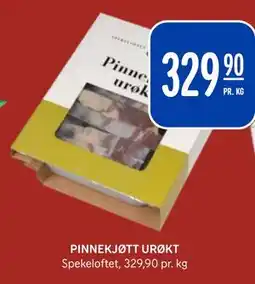 Rema 1000 PINNEKJØTT URØKT, NOK 329.9 tilbud