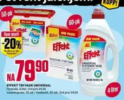 Europris EFFEKT TØYVASK UNIVERSAL, NOK 79.9 tilbud