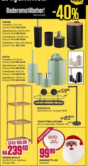 Europris Baderomstilbehør! tilbud