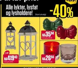Europris Alle lykter, lysfat og lysholdere! tilbud