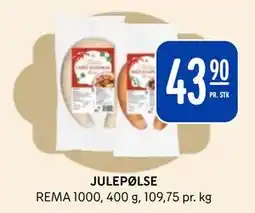 Rema 1000 JULEPØLSE, NOK 43.9 tilbud