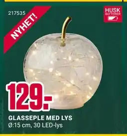 Europris GLASSEPLE MED LYS, NOK 129 tilbud