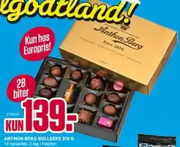 Europris ANTHON BERG GULLESKE 310 G, NOK 139 tilbud