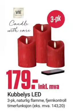 Europris Kubbelys LED, NOK 179 tilbud