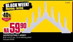 Europris ADVENTSSTAKE 7-ARMET, NOK 59.9 tilbud