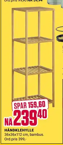 Europris HÅNDKLEHYLLE, NOK 239.4 tilbud