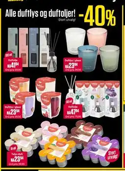 Europris Alle duftlys og duftoljer! tilbud