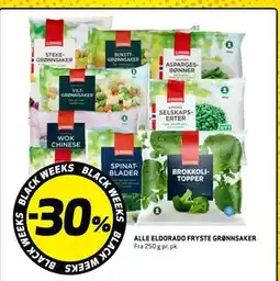 Bunnpris ALLE ELDORADO FRYSTE GRØNNSAKER tilbud