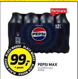 Bunnpris PEPSI MAX, NOK 99 tilbud