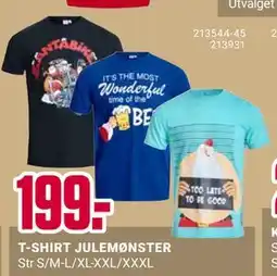 Europris T-SHIRT JULEMØNSTER, NOK 199 tilbud