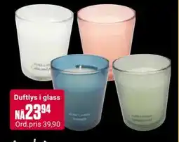 Europris Duftlys i glass, NOK 23.94 tilbud
