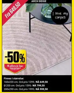 Europris ARCH BEIGE tilbud