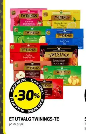 Bunnpris ET UTVALG TWININGS-TE tilbud
