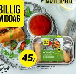 Bunnpris VÅRRULLER M/SWEETCHILIDIP, NOK 45 tilbud