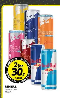 Bunnpris RED BULL, NOK 30 tilbud
