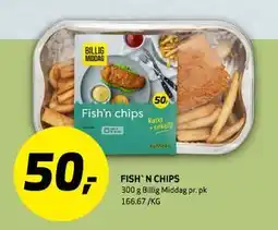 Bunnpris FISH' N CHIPS, NOK 50 tilbud