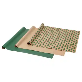 IKEA Vinterfint Gavepapir, flere mønstre grønn/brun, 3x0.7 m/2.10 m² tilbud