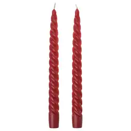 IKEA Vinterfint Antikklys uten duft, spiralformet rød, 25 cm tilbud