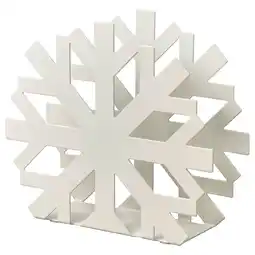 IKEA Vinterfint Serviettholder, snøfnugg hvit, 17x15 cm tilbud