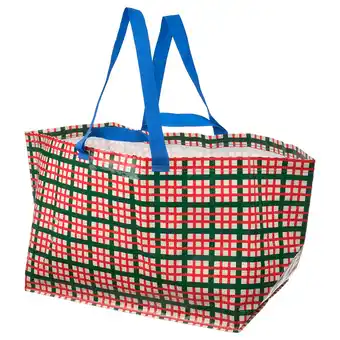 IKEA Vinterfint Bag, stor, rutemønster flerfarget, 55x37x35 cm/71 l tilbud