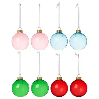IKEA Vinterfint Juletrepynt, kule glass/flere farger, 6 cm tilbud