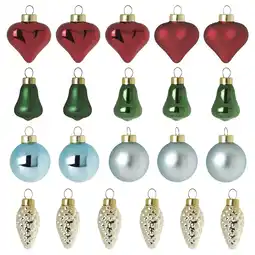 IKEA Vinterfint Juletrepynt, 20 stk., kule glass/flere former flere farger tilbud