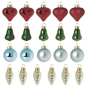 IKEA Vinterfint Juletrepynt, 20 stk., kule glass/flere former flere farger tilbud