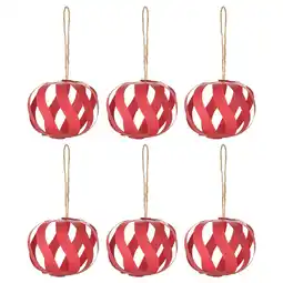 IKEA Vinterfint Juletrepynt, kule papir/rød, 8 cm tilbud