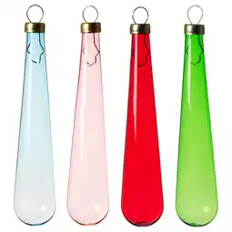IKEA Vinterfint Juletrepynt, dråpeformet glass/flere farger, 14 cm tilbud