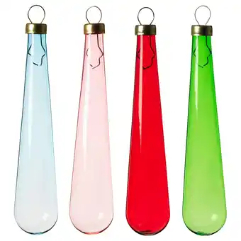 IKEA Vinterfint Juletrepynt, dråpeformet glass/flere farger, 14 cm tilbud