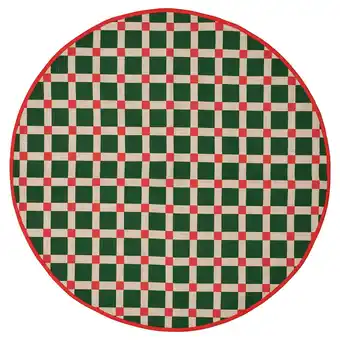 IKEA Vinterfint Juletrematte, rutemønster flerfarget, 100 cm tilbud
