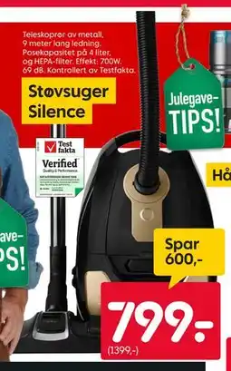 Rusta Støvsuger Silence, NOK 799 tilbud