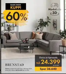 Fagmøbler Choice air hjørnesofa, NOK 24399 tilbud