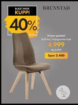 Fagmøbler Aroma spisestol, NOK 4999 tilbud