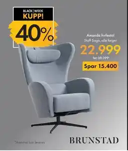 Fagmøbler Amanda hvilestol, NOK 22999 tilbud