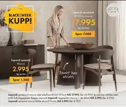 Fagmøbler Japandi spisebord, NOK 17995 tilbud