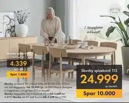Fagmøbler Skovby spisebord 1 13, NOK 24999 tilbud