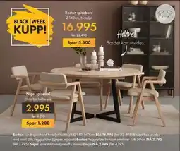 Fagmøbler Boston spisebord, NOK 16995 tilbud