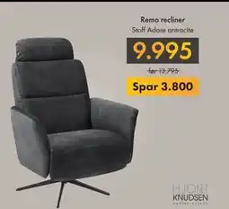 Fagmøbler Remo recliner, NOK 9995 tilbud