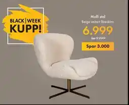 Fagmøbler Molli stol, NOK 6999 tilbud