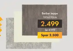 Fagmøbler Berber teppe, NOK 2499 tilbud