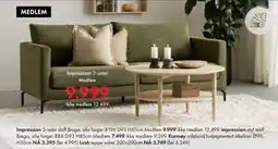 Fagmøbler Impression 3-seter., NOK 12499, Medlemspris tilbud