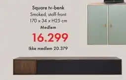 Fagmøbler Square tv-benk, NOK 20379, Medlemspris tilbud