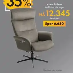 Fagmøbler Master hvilestol, NOK 12345 tilbud