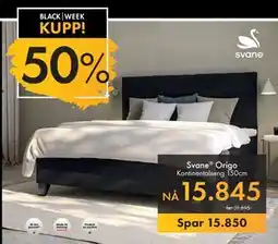 Fagmøbler Svane Origo Kontinentalseng 150cm, NOK 15845 tilbud