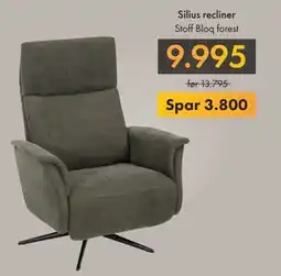 Fagmøbler Silius recliner, NOK 9995 tilbud