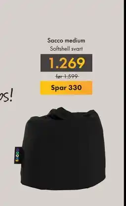 Fagmøbler Sacco medium, NOK 1269 tilbud