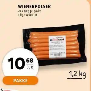 Scandinavian Park WIENERPØLSER, EUR 10.68 tilbud