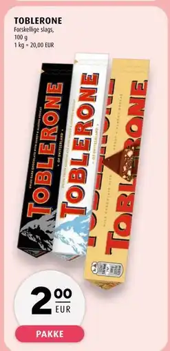 Scandinavian Park TOBLERONE, EUR 2 tilbud