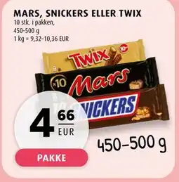 Scandinavian Park MARS, SNICKERS ELLER TWIX, EUR 4.66 tilbud